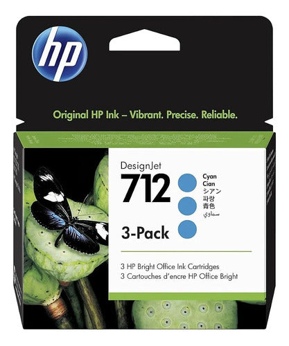 Cartucho Hp 712 Ciano (paquete C/3) 3ed77a Hp
