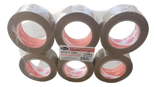 Tuk Cinta Adhesiva Canela 4.8 Cm X 50 M Pack 6 Unidades Polipropileno