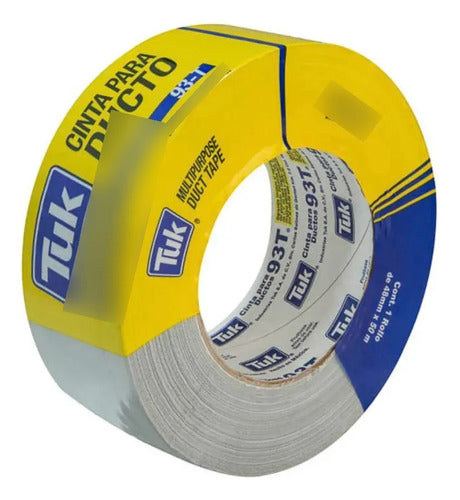 Cinta Ducto Plateada 48mm X 50m Tuk 93-t Profesional Plateado