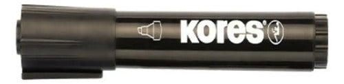 Marcador Permanente P/biselada Negro C/12 - Kores 209504 /vc