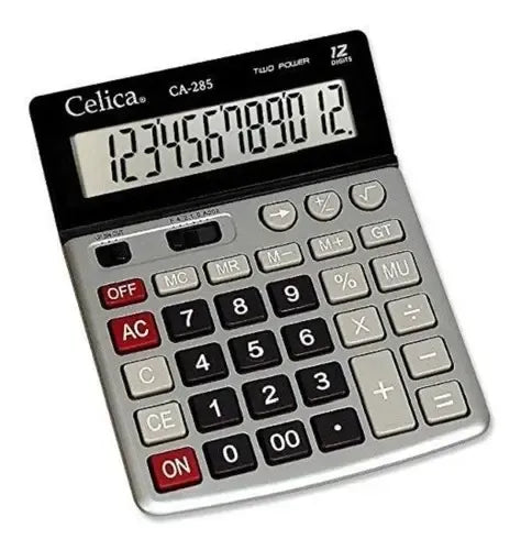 Calculadora De Escritorio Celica Ca-285 12 Dígitos Color Gris