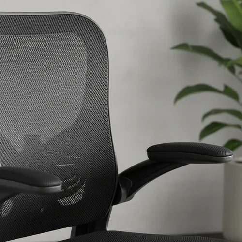 Silla Ejecutiva Nextep Ne-650a De Altura Y Descansa Brazos Negro Tela De Malla
