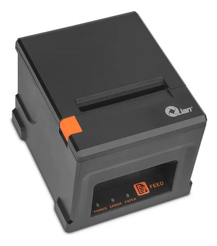 Impresora De Tickets Qian, Térmico 80mm, Bluetooth, Ethernet Negro