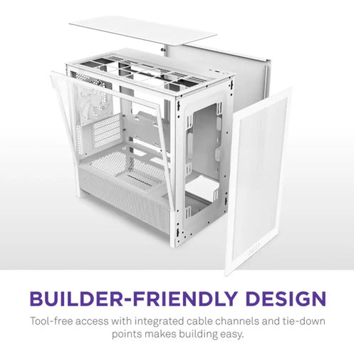 Gabinete Nzxt H3 Flow Blanco Micro Atx Incluye 1 Ventilador Blanco