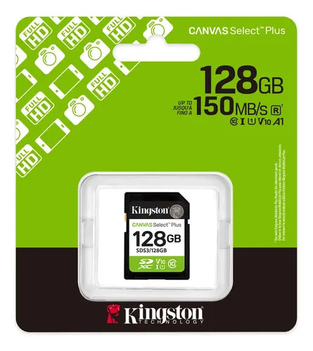 Memoria Sd Kingston Canvas Select Plus G3 128gb U1 V10 150mb