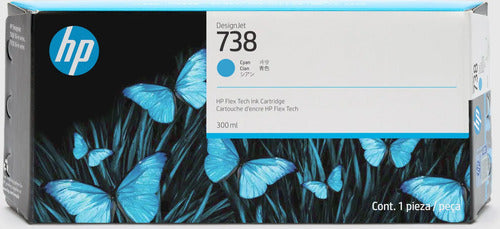 Cartucho Hp 738 Cian 300ml 676m6a