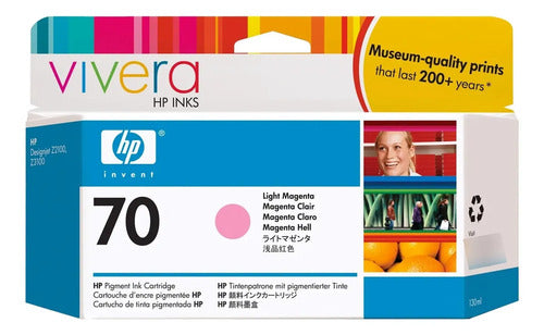 Tinta Hp Lf 70 Magenta Claro Designjet Z2100 Z3100 130ml Magenta
