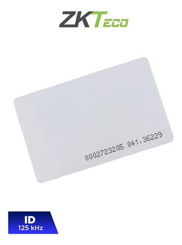 Paquete 10 Tarjetas Id 125khz Folio Impreso Zkteco Idcardn