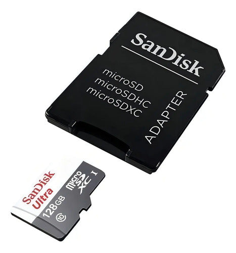 Sandisk Ultra 128 Gb Microsdxc 100 Mb C10 Uhs-i Full Hd Sdsqunr-128g-gn3ma