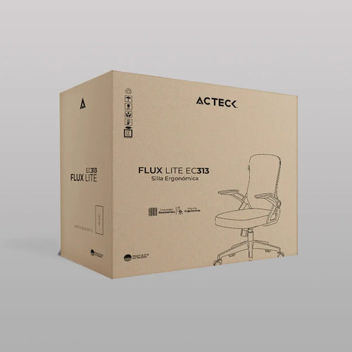 Silla De Oficina Flux Lite Ec313 100 Kg Inclin 120° Malla Marco Negro Malla