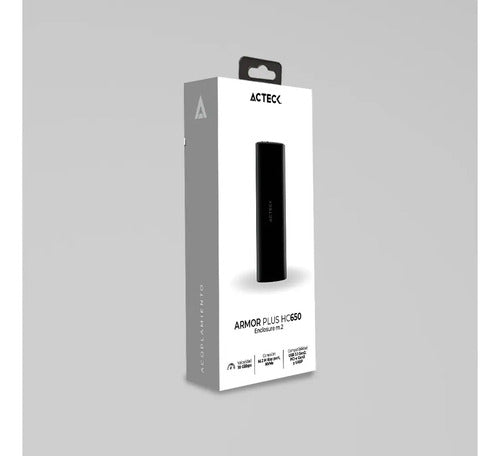 Acteck Gabinete Para Ssd Armor Plus Hc650 M.2, Usb-a/usb-c Negro