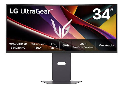 Monitor Gamer Curvo LG Ultragear Lcd 34 , 3440x1440 160hz Negro