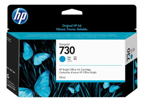 Cartucho De Tinta Cian Hp P2v62a De 130 Ml