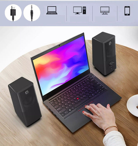 Hp Bocina Para Computadora Dhs-2101, Alámbrico, 6w Rms Negro