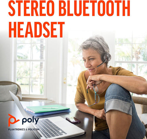 Poly Audífonos Voyager Focus 2, Inalámbrico, Bluetooth, Usb Negro