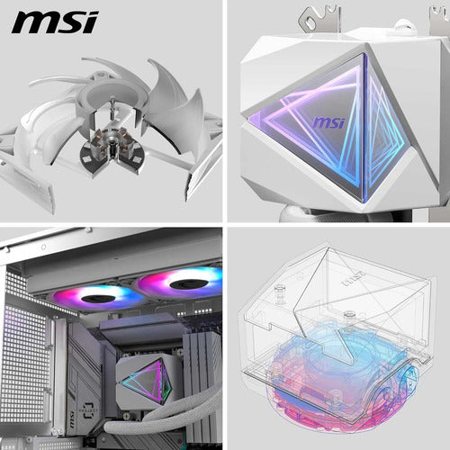 Msi Mag Coreliquid I240 Enfriamiento Líquido 2100rpm, Blanco Blanco