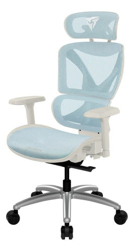 Thunderx3 Silla Gamer Xtc, Hasta 150kg, Blanco 4711099478903 Azul/blanco Mesh/nailon