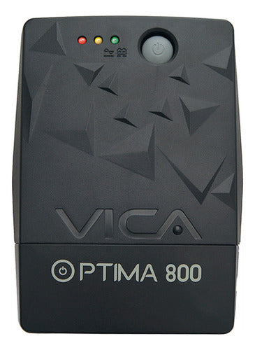 No Break Vica Optima 800, 480w, 800va 6 Salidas Negro