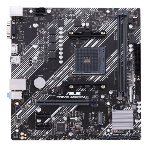 Tarjeta Madre Asus Prime A520m-k/csm Micro-atx Am4 64gb Ddr4 Negro