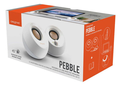 Creative Labs Bocina Computadora Pebble 2.0, 4.4w Rms Blanco