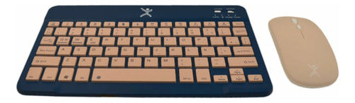 Kit Teclado-mouse Perfect Choice Genova Rf + Bluetooth Azul