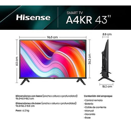 Pantalla Hisense 43a4kr 43
