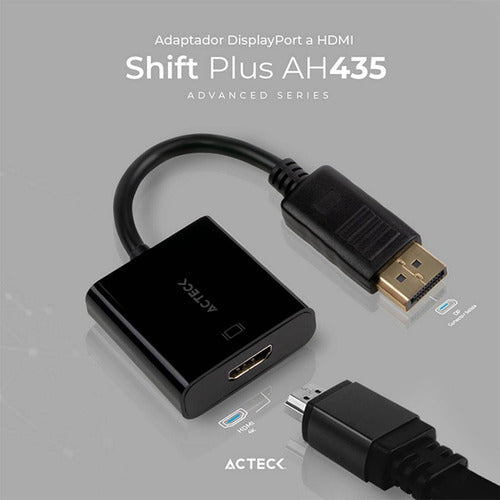 Acteck Adaptador Displayport Macho - Hdmi Hembra, Negro