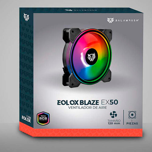 Ventilador Balam Rush Eolox Blaze Ex50 Argb, 120mm, 1500rpm