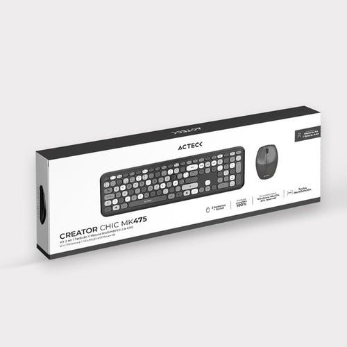 Kit De Teclado Y Mouse Acteck Creator Chic Colors Mk475 Usb