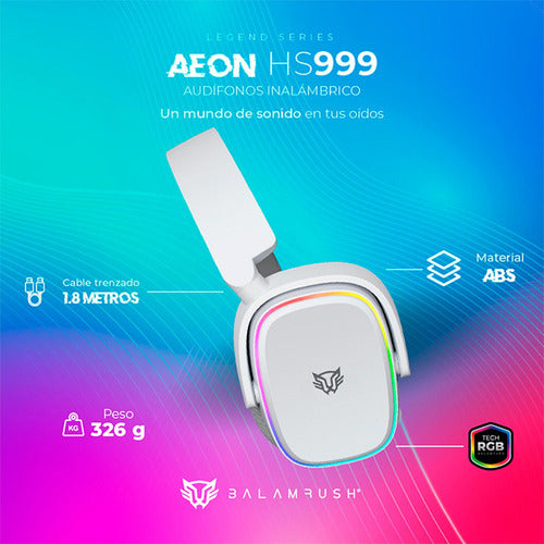 Balam Rush Audífonos Aeon Hs999 7.1 3.5mm/bluetooth Blanco