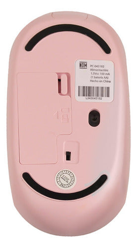 Mouse Perfect Choice Óptico Whisper Rf Inalámbric Usb-c Rosa