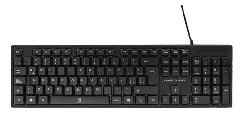 Kit De Teclado Mouse Audífonos Perfect Choice Pc-201717 Usb