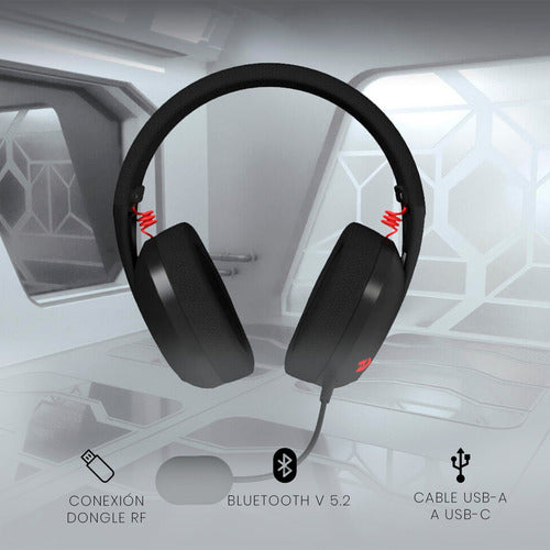 Audífonos Gamer Redragon H848 Ire Pro Bluetooth, Negro