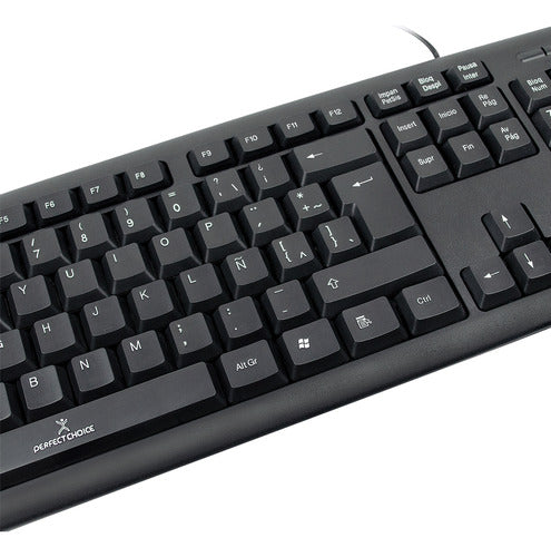 Teclado Perfect Choice Pc-201038, Alámbrico, Usb (español)