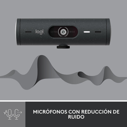 Logitech Webcam Brio 500 Con Micrófono, 4mp, 1920x1080 Usb-c