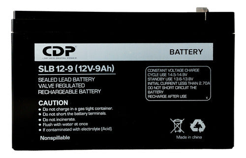 Batería No Break Cdp Slb12-9 Bateria 12vdc-9ah