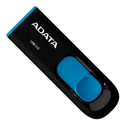 Memoria Usb Adata Dashdrive Uv128, 32gb, Usb 3.0 Negro/azul