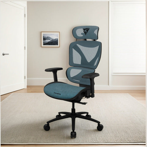Thunderx3 Silla Gamer Xtc Chroma, Hasta 125kg, Negro/azul Azul/negro Mesh/nailon