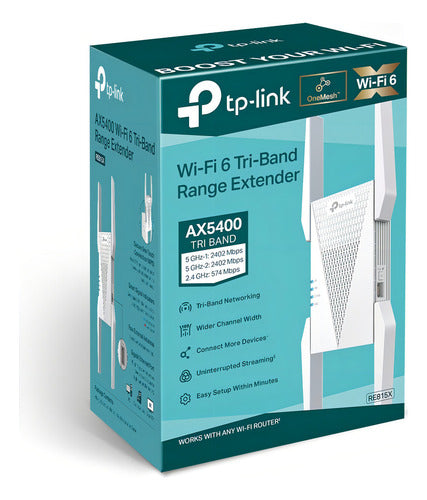Repetidor Extensor De Rango Wifi 6 Ax5400 Tri Band Re815