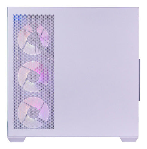 Gabinete Naceb Na-0637b, Midi-tower 4 Ventiladores Blanco