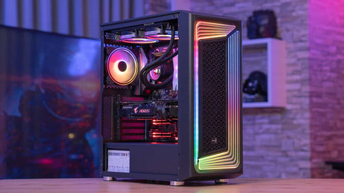 Gabinete Gamer Aerocool Interstellar Mid-tower Rgb Negro