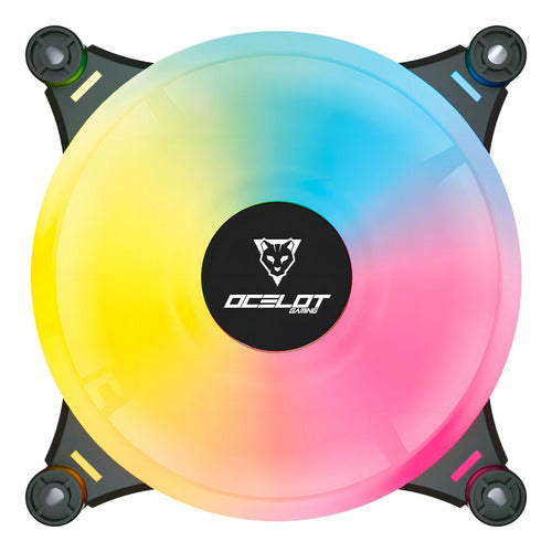 Ventilador Ocelot Ofkit-2 Argb 120mm 1200 3 Pzas Controlador