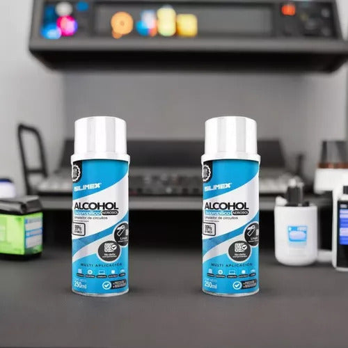 Kit 2 Limpiador Isopropilico Silimex En Aerosol 250ml Azul