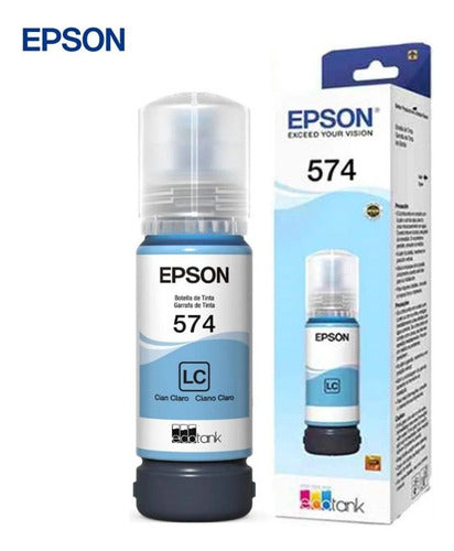 Tanque De Tinta Epson T574 Cian, 70ml, 7.300 Páginas