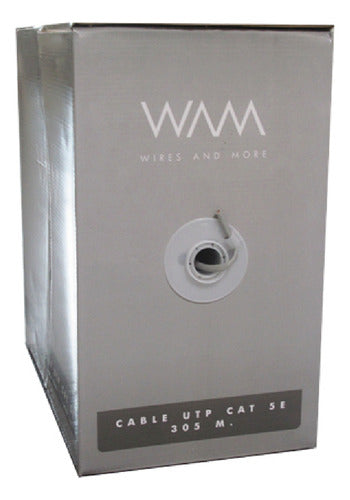 Wam Bobina De Cable Cat5e Utp, 305 Metros, Gris Cat5e-gris