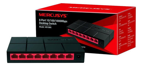 Switch Mercusys Gigabit Ethernet Ms108g 8puertos 100/1000mbp