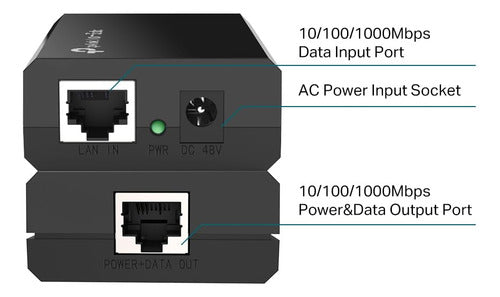 Tp-link Adaptador Inyector Poe Tl-poe150s Gigabit Ethernet