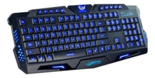 Teclado Gamer Brobotix M200 Rgb, Alámbrico, Negro (inglés) Negro Inglés Us