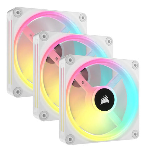 Ventilador Corsair Icue Link Qx120 Rgb 120mm Blanco 3pzas