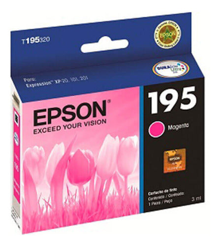 Cartucho Epson 195 Magenta, 210 Páginas T195320